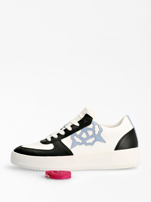 Paniers Sidny En Cuir Véritable Guess Blanc Multi