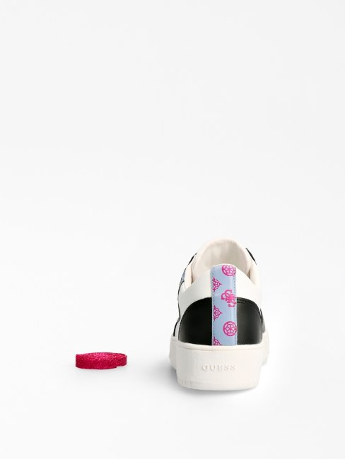 Paniers Sidny En Cuir Véritable Guess Blanc Multi