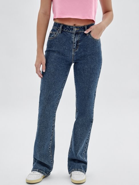 Guess Bleu Pantalon En Jean Coupé Décontractée Nouvelle Tendance