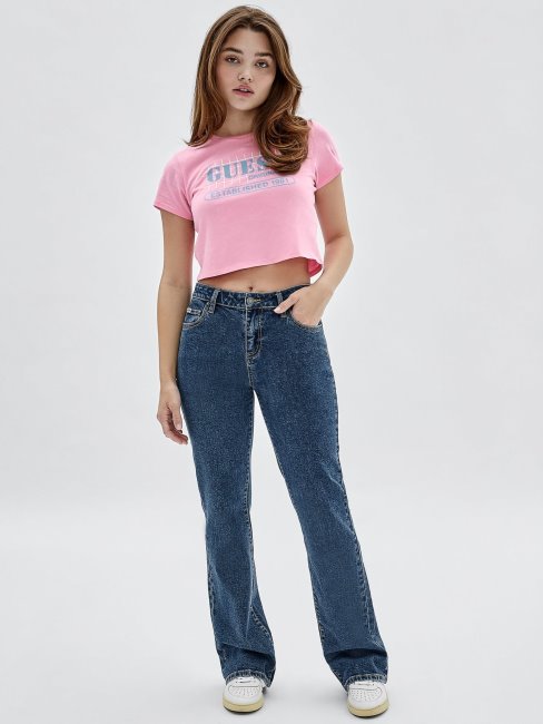 Guess Bleu Pantalon En Jean Coupé Décontractée Nouvelle Tendance