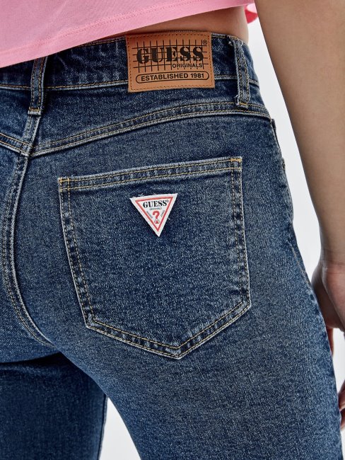 Guess Bleu Pantalon En Jean Coupé Décontractée Nouvelle Tendance