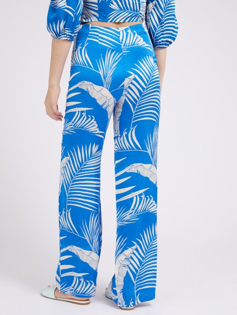 Pantalon Imprimé Guess All Over Bleu Multi