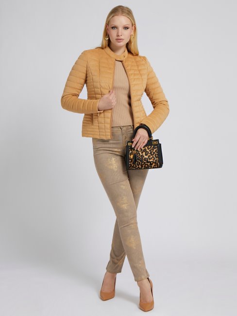 Guess Matelassé En Simili Daim Beige