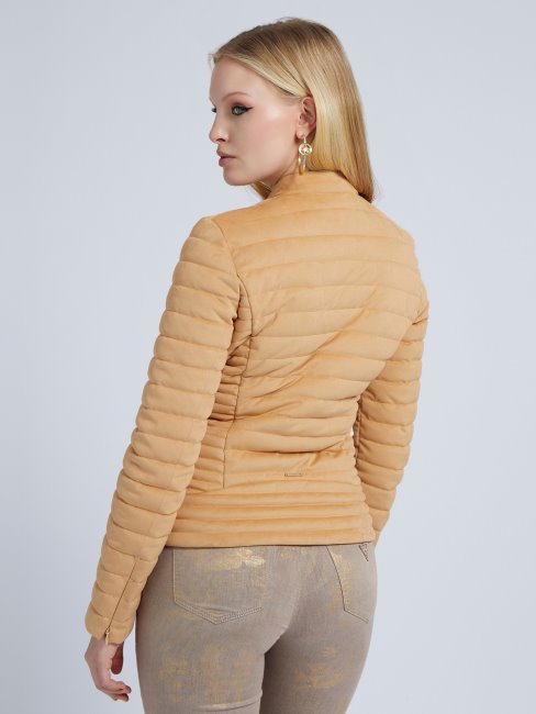 Guess Matelassé En Simili Daim Beige