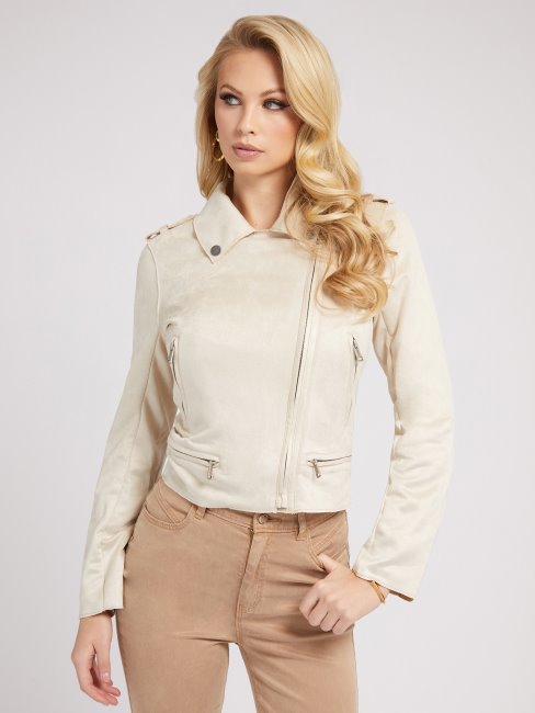 Veste Guess Beige En Simili Daim