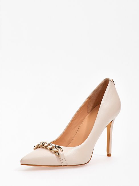 Escarpins Pinta En Cuir Véritable Blanc Multi Guess