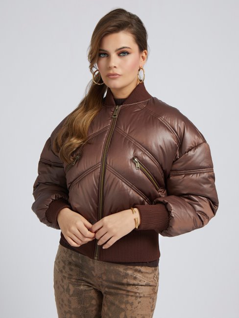 Bombardier Cuir Similaire Guess Marron