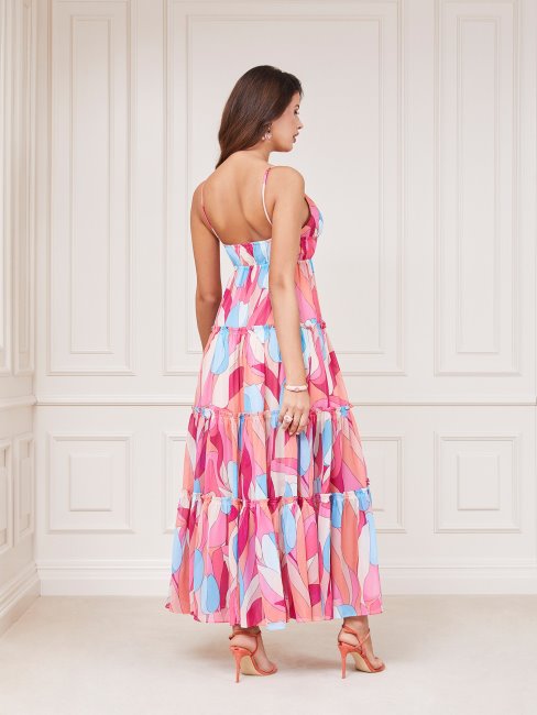 Marciano Robe Imprimée Sur L'ensemble Rose Guess