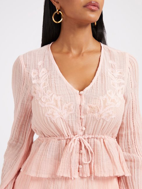 Chemisier Plissé Rose Guess