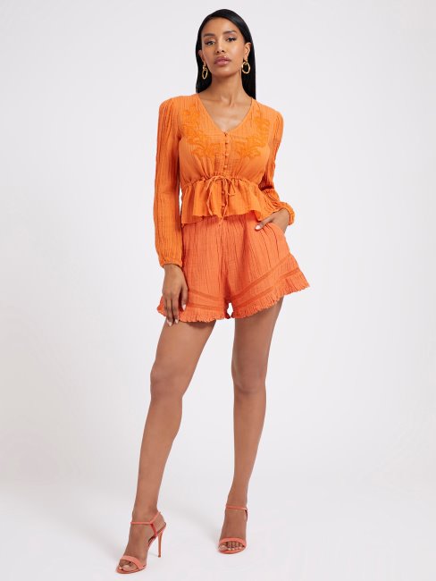 Court Plissé Guess Orange