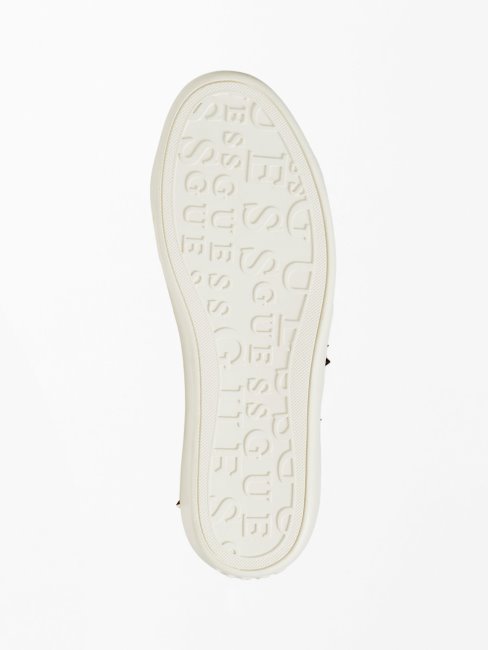 Guess Raelin Paniers Cloutées 4g Logo Beige