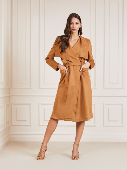 Trench Imitation Suède Beige Marciano Guess