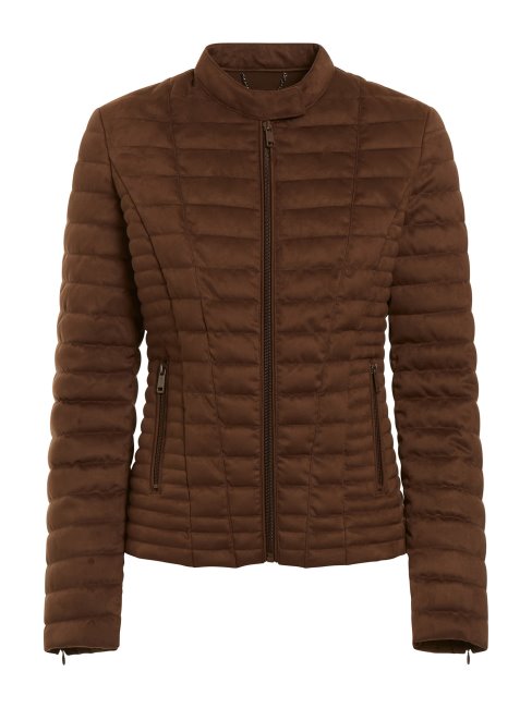 Doudoune Guess En Faux Suède Marron