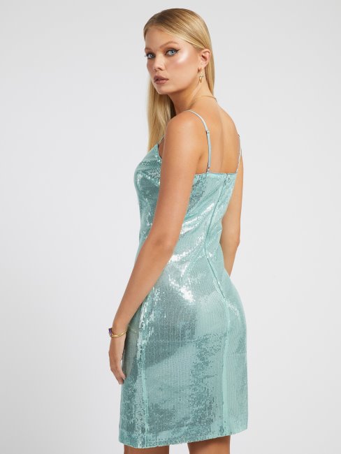 Robe Verte à Sequins Guess