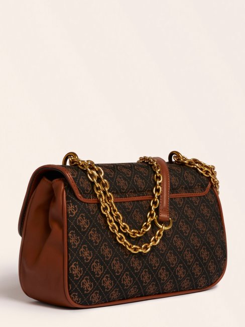 Guess Aileen 4g Logo Sac à Bandoulière Marron Foncé