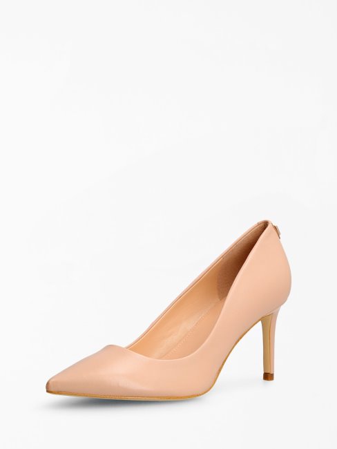 Escarpin Guess Kallyn En Cuir Véritable Beige