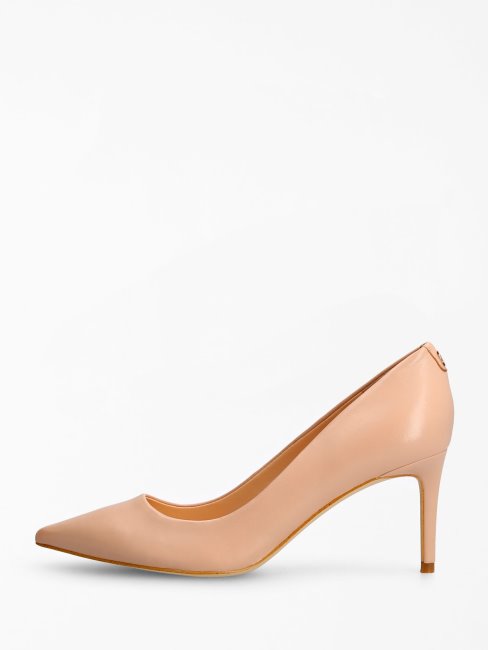 Escarpin Guess Kallyn En Cuir Véritable Beige
