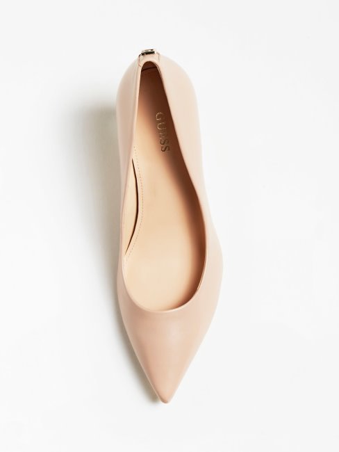 Escarpin Guess Kallyn En Cuir Véritable Beige