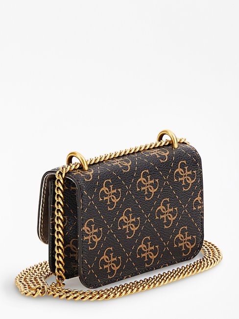 Guess Alexie 4g Logo Micro Sac à Bandoulière Marron