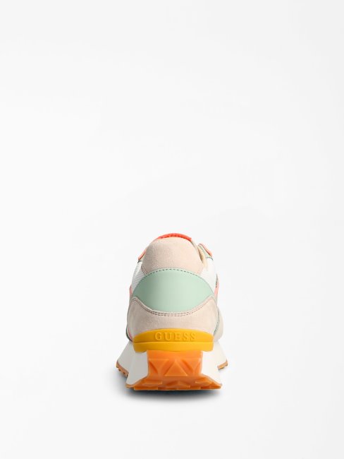 Chaussure De Running En Cuir Mixte Luchia Multi Rose Guess