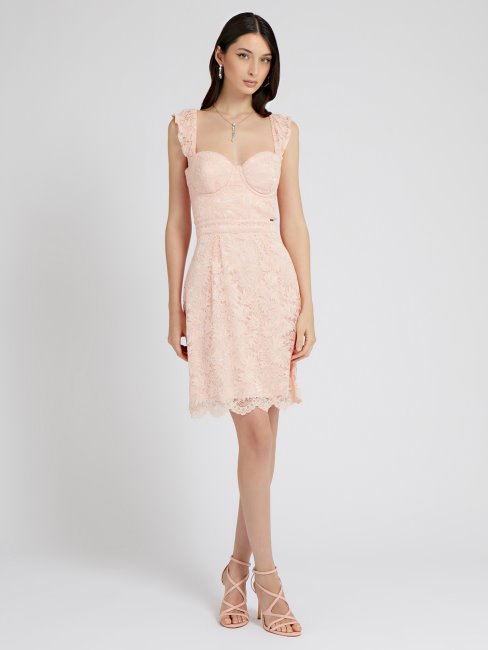 Robe En Dentelle Rose Deviner