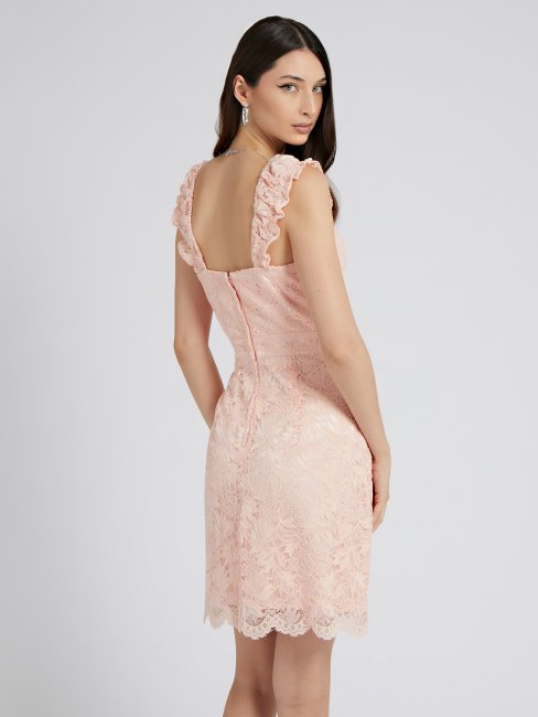 Robe En Dentelle Rose Deviner