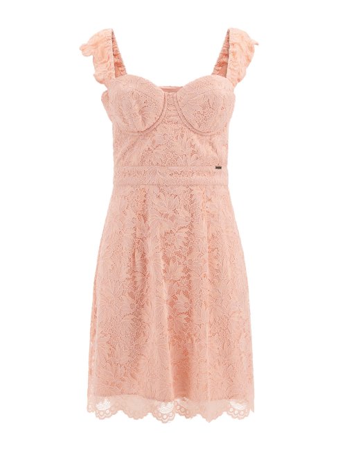 Robe En Dentelle Rose Deviner