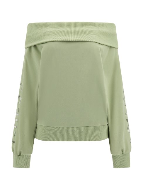 Guess Sweat Vert Clair à Une épaule