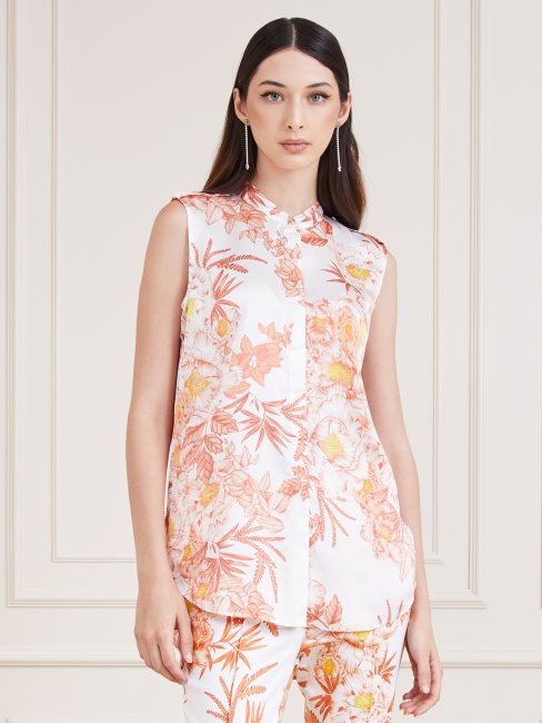 Guess Marciano Chemise Imprimée Orange