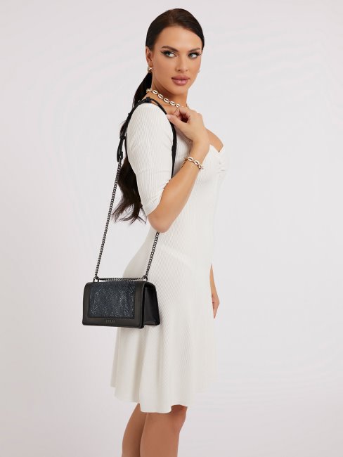 Sac Bandoulière Logo Brilla 4g Guess Noir