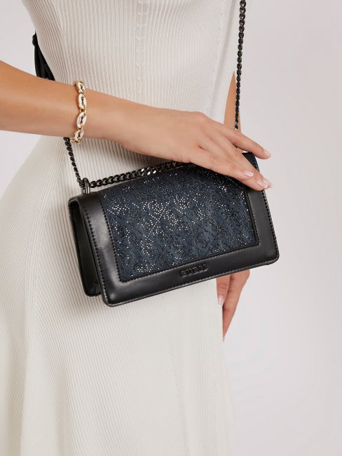 Sac Bandoulière Logo Brilla 4g Guess Noir