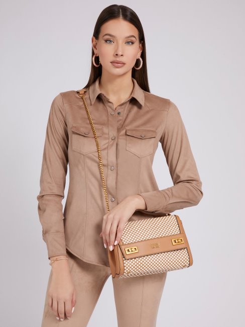 Sac Besace Katey Multi Beige Guess