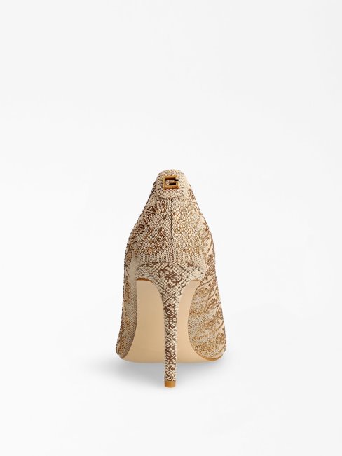 Escarpins Guess Beige Piera à Strass