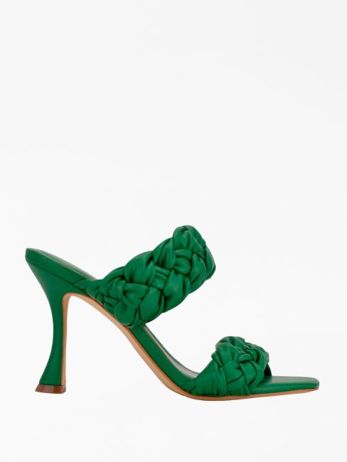 Harlie Mules à Talons Tressées Guess Vert