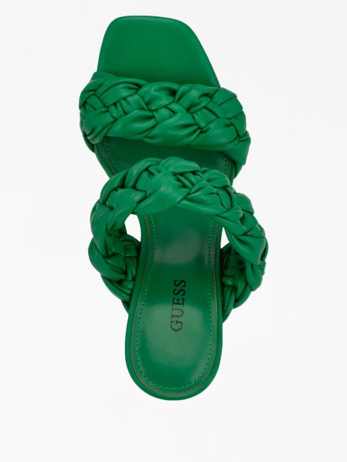 Harlie Mules à Talons Tressées Guess Vert