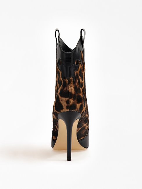 Bottines Breann En Véritable Cuir Guess Animalier