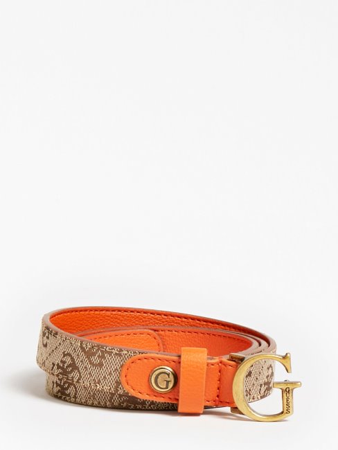Ceinture Aviana 4g Logo Guess Nuances D'orange