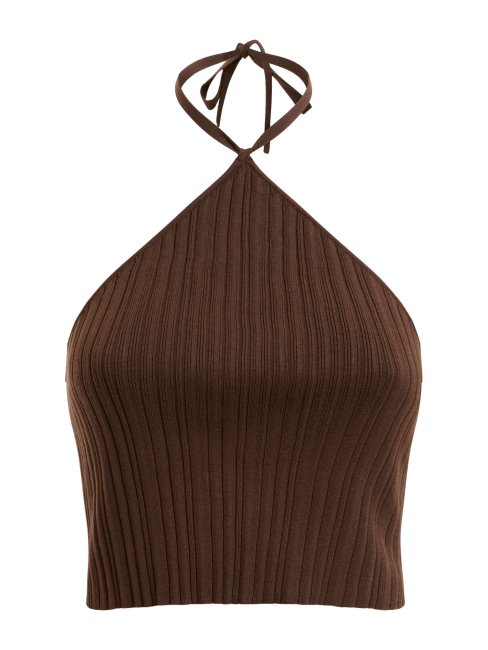 Pull Guess Marron à Col Licou