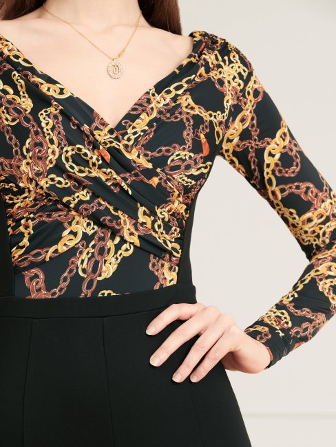 Combinaison Noire Imprimé Chaîne Marciano Guess