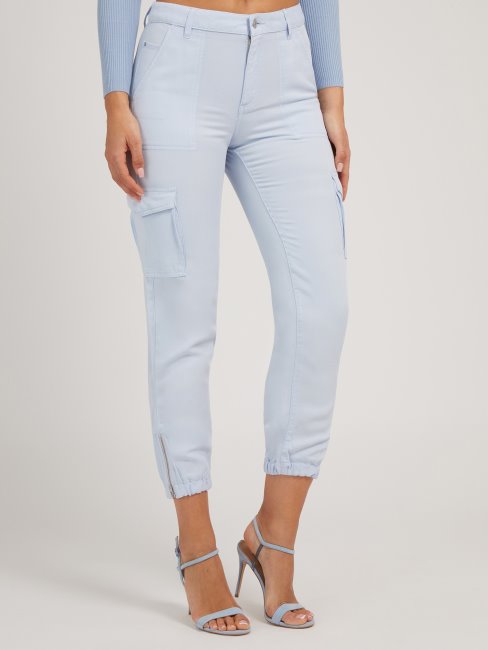 Pantalon Denim Cargo Guess Bleu Clair