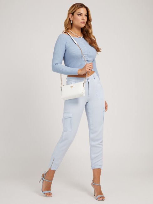 Pantalon Denim Cargo Guess Bleu Clair