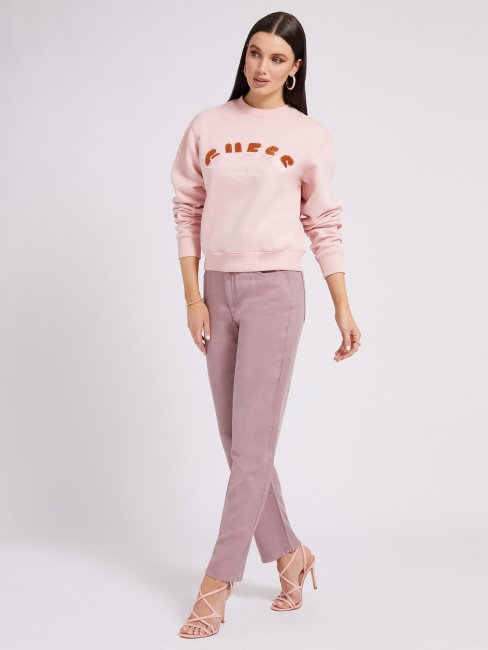 Sweat Rose Avec Logo Sur Le Devant