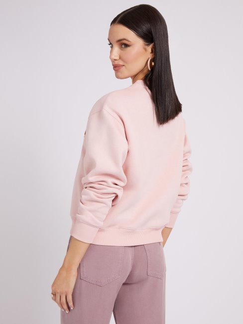 Sweat Rose Avec Logo Sur Le Devant