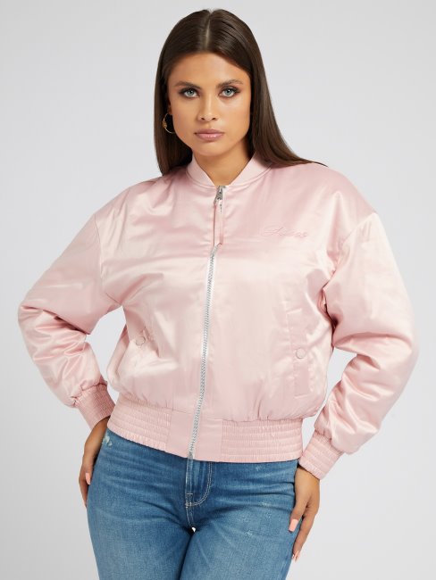 Blouson Bomber En Satin Guess Rose