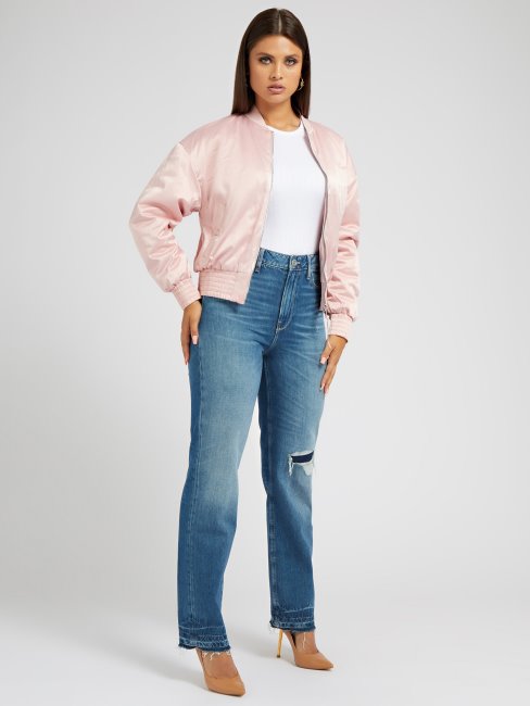 Blouson Bomber En Satin Guess Rose