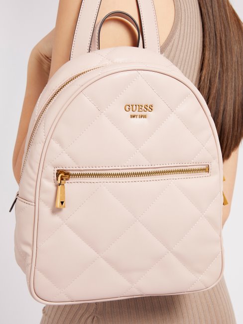 Sac à Dos Matelassé Beige Guess Vikky
