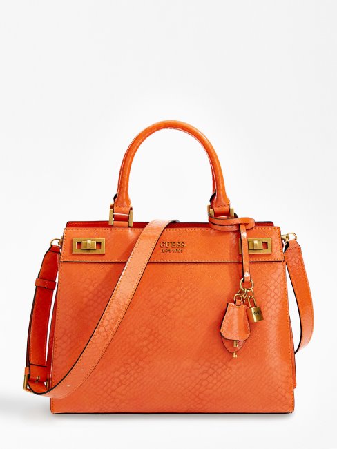 Sac à Main Guess Katey Imprimé Python Orange