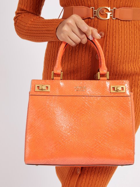 Sac à Main Guess Katey Imprimé Python Orange