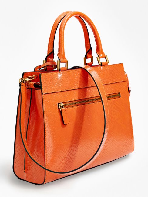 Sac à Main Guess Katey Imprimé Python Orange