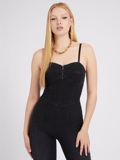 Combinaison En Jean Skinny Noir Guess